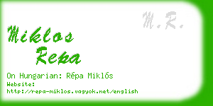 miklos repa business card